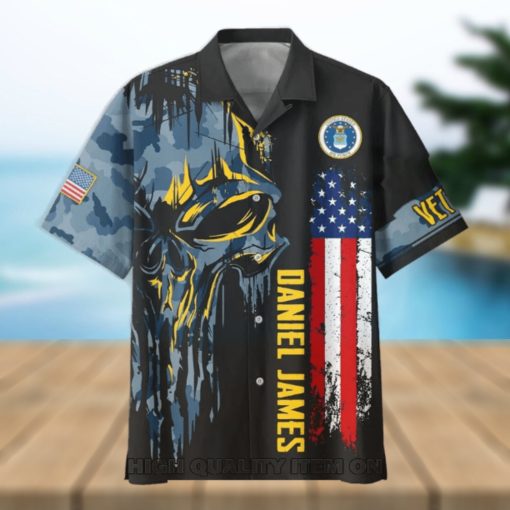 U.S. Air Force Veterans Punisher Skull Custom Hawaiian Shirt