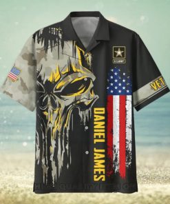 U.S. Army Veterans Punisher Skull Custom Hawaiian Shirt