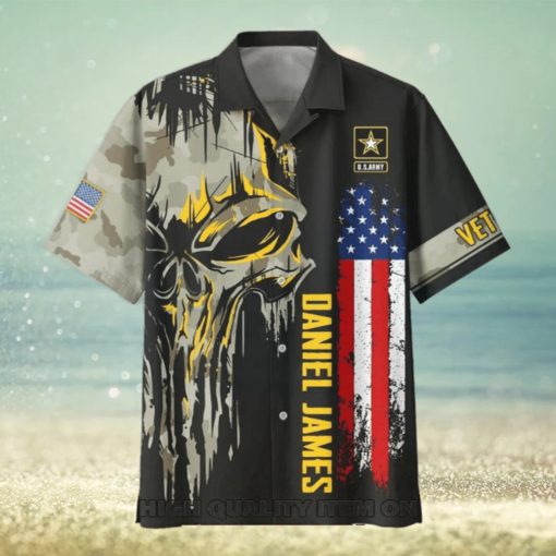 U.S. Army Veterans Punisher Skull Custom Hawaiian Shirt