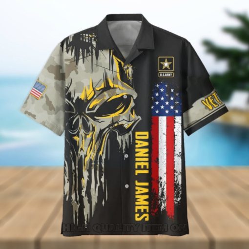 U.S. Army Veterans Punisher Skull Custom Hawaiian Shirt