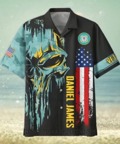 U.S. Coast Guard Veterans Punisher Skull Custom Hawaiian Shirt