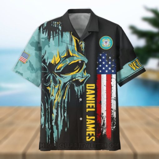 U.S. Coast Guard Veterans Punisher Skull Custom Hawaiian Shirt