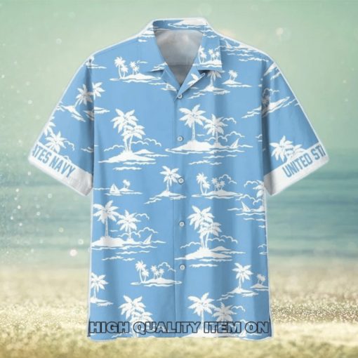 U.S. Navy Ocean Blue Short Sleeve Hawaiian Shirt