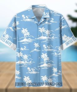 U.S. Navy Ocean Blue Short Sleeve Hawaiian Shirt