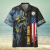 Beaver With Beer Happy Canada Day Short Sleeve Hawaiian Shirt