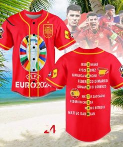 UEFA Euro 2024 Spain Team Custom Baseball Jersey