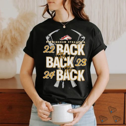 UFL Birmingham Stallions Back To Back To Back 2022 2023 2024 Champions Shirt