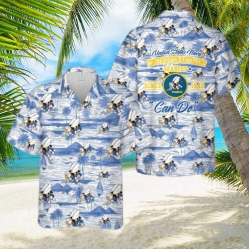 US Navy SEABEES Naval Construction Force (NCF) Hawaiian Shirt