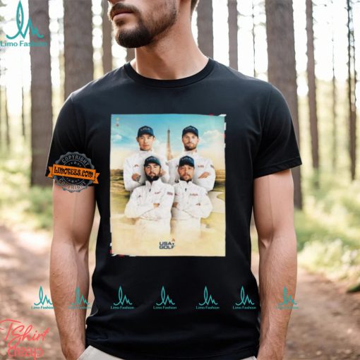 USA Golf The Four For Paris Olympics Scottie Scheffler Xander Schauffele Wyndham Clark And Collin Morikawa Classic T Shirt