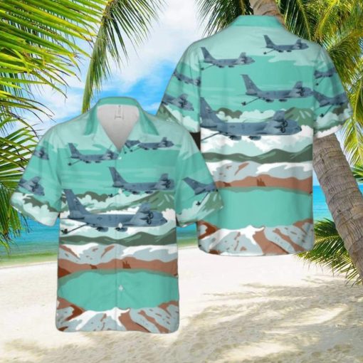 USAF Alaska Air National Guard 168th Air Refueling Squadron Boeing KC 135R Stratotanker Hawaiian Shirt Beach Lover Gift