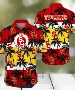 USC Trojans America Sunset Coconut Silhouette Hawaiian Shirt