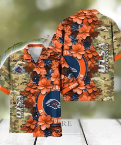 UTSA Roadrunners Custom Name Personalized Camo Flower Pattern Hawaiian Shirt