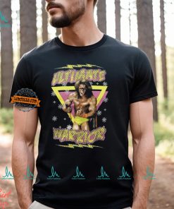 Ultimate Warrior Christmas WWE Mens Black T shirt