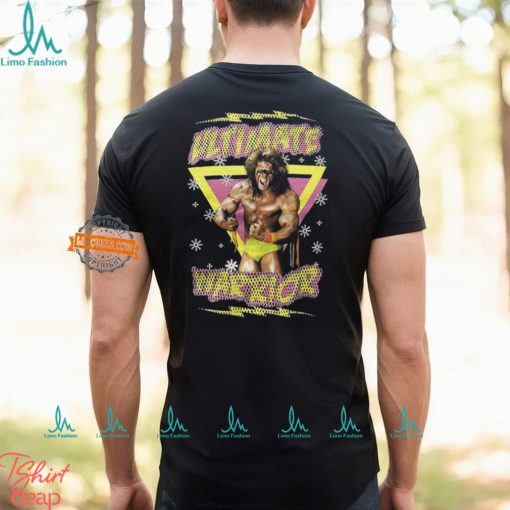 Ultimate Warrior Christmas WWE Mens Black T shirt