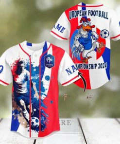 Uropean Football Championship 2024 France Custom Baseball Jersey