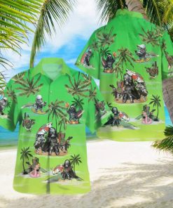 Vader Boba Fett Trooper Summer Time Green Hawaiian Shirt