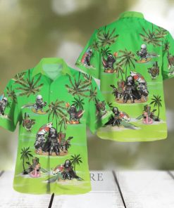 Vader Boba Fett Trooper Summer Time Green Hawaiian Shirt