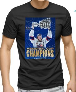 Vancouver Canucks Give It Up For Josh Bloom Scoring The Game Winning Goal Bloom Helped The Saginaw Spirit Win The 2024 Memorial Cup Building Blue Poster Shirt