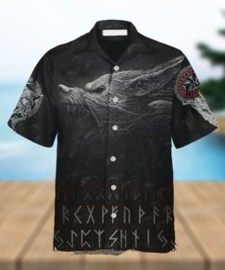 Viking Fenrir Wolf Aloha Hawaiian Shirt