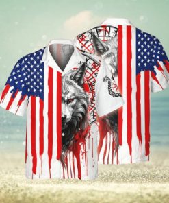 Viking Fenrir’s Fury Patriotic Valor Summer Hawaiian Shirt