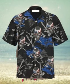 Viking Patriotic Skulls 4th Of July Hawaiian Shirt