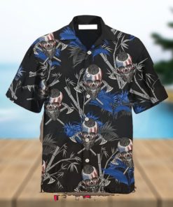 Viking Patriotic Skulls 4th Of July Hawaiian Shirt