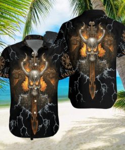 Viking Skull Aloha Hawaiian Shirts For Men And Women