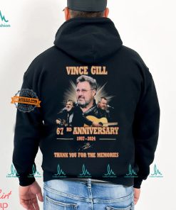 Vince Gill 67rd Anniversary 1957 2024 Thank You For The Memories signatures T Shirt