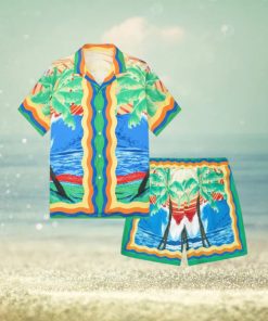 Vintage Vacation Casual Shirt Shorts Walking Suits