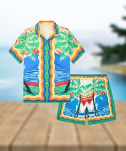 Vintage Vacation Casual Shirt Shorts Walking Suits