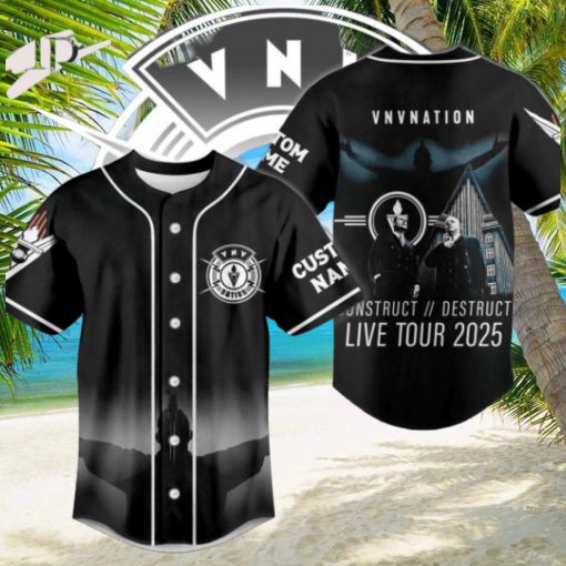 Vnv Nation Construct Destruct Live Tour 2025 Custom Baseball Jersey