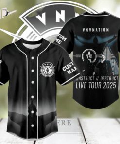 Vnv Nation Construct Destruct Live Tour 2025 Custom Baseball Jersey