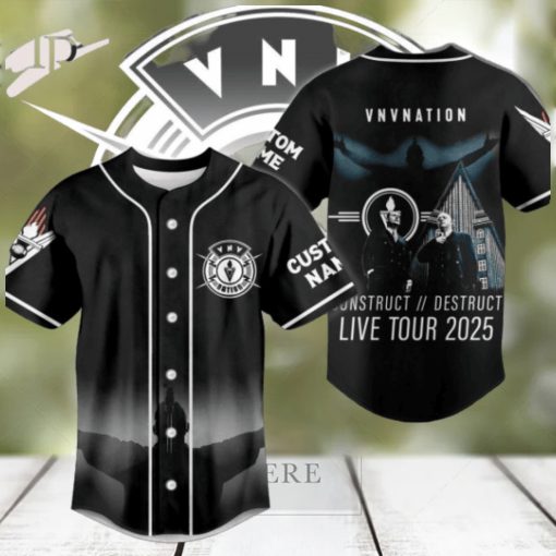 Vnv Nation Construct Destruct Live Tour 2025 Custom Baseball Jersey