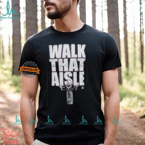 Walk That Aisle Woooo WWE Mens Black T shirt