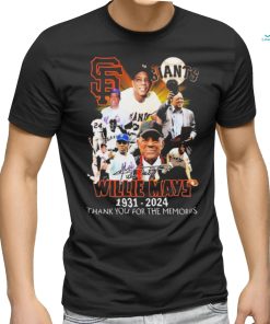 Willie Mays 1931 2024 San Francisco Giants Thank You For The Memories signature shirt