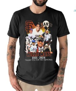 Willie Mays 1931 2024 San Francisco Giants Thank You For The Memories signature shirt
