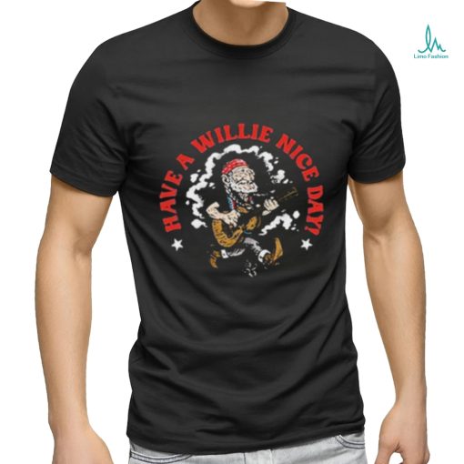 Willie Nelson Have A Willie Nice Day Cartoon T Shirt