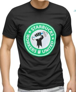 Workers united Starbucks logo parody shirt