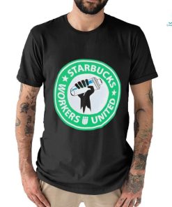 Workers united Starbucks logo parody shirt