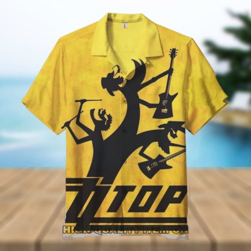 ZZ Top Goin 50 Short Sleeve Hawaiian Shirt