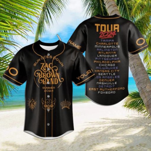 Zac Brown Band Summer 2024 Tour Custom Baseball Jersey