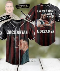 Zach Bryan I Was A Boy Who Was A Dreamer Custom Baseball Jersey