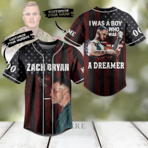 Zach Bryan I Was A Boy Who Was A Dreamer Custom Baseball Jersey