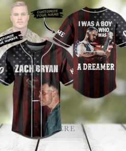 Zach Bryan I Was A Boy Who Was A Dreamer Personalized Baseball Jersey