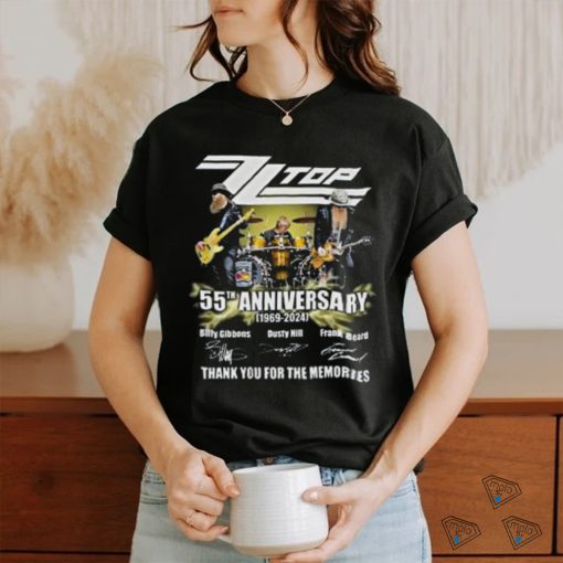 Zz Top 55th Anniversary 1969 2024 Thank You For The Memories Signatures Shirt