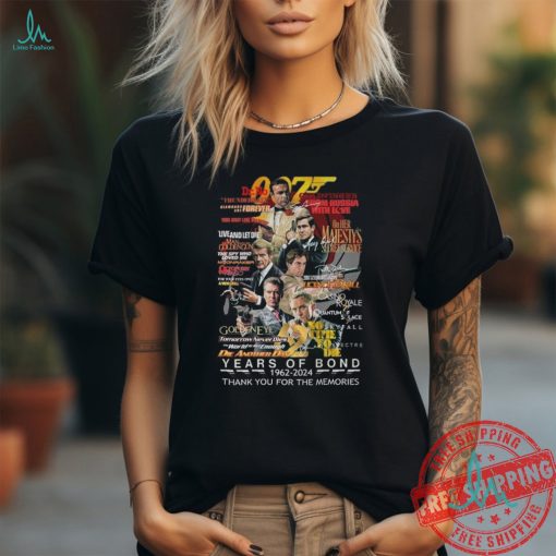 007 Years Of Bond 1962 2024 Thank You For The Memories Shirt