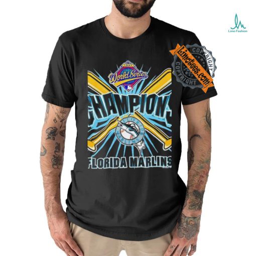 1997 Florida Marlins World Series Champs bats vintage shirt