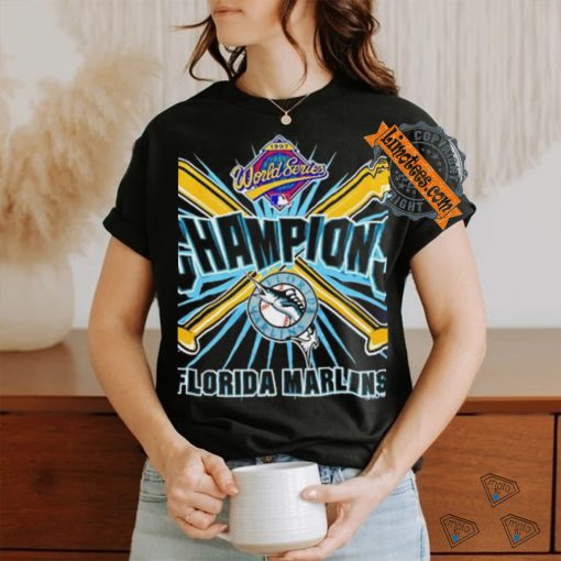 1997 Florida Marlins World Series Champs bats vintage shirt