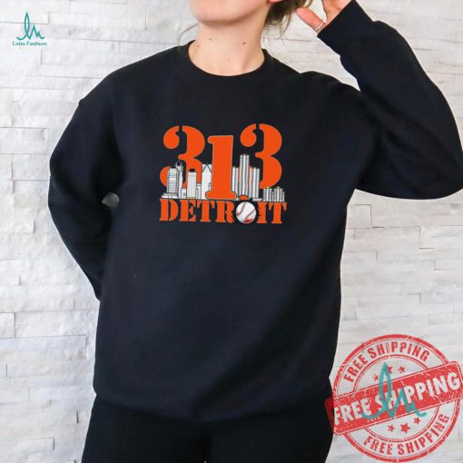 313 Detroit Skyline Detroit Shirt