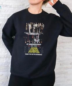 47 Anniversary 1977 2024 Star Wars Thank You For The Memories Signatures Shirt
